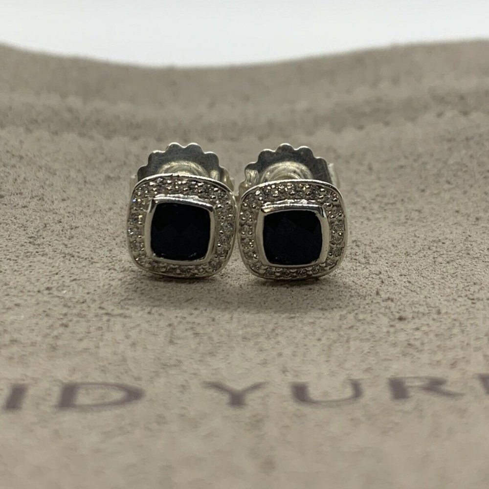 David Yurman Black Onyx Petite Albion Earrings